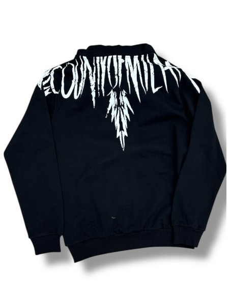 Felpa con Zip Marcelo Burlon "Wings Logo"