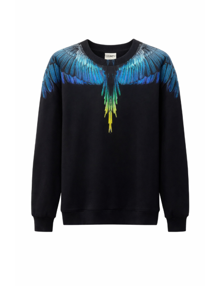 Felpa nera unisex Marcelo Burlon County of Milan in cotone