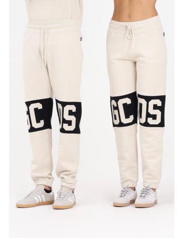 GCDS Pantalone sportivo panna per uomo e donna