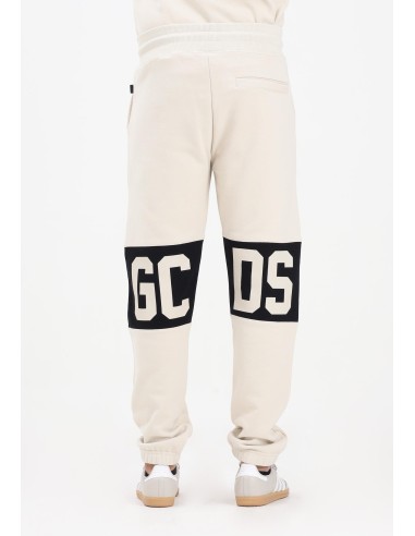 GCDS Pantalone sportivo panna per uomo e donna