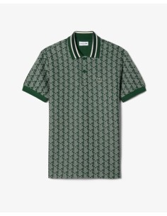 Lacoste Polo dal taglio classico in jacquard con monogramma