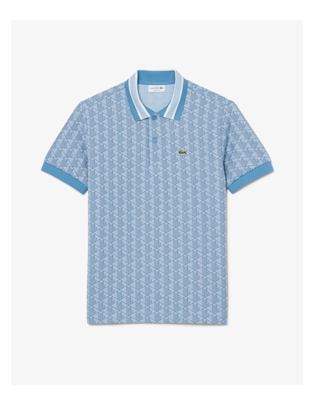Lacoste Polo dal taglio classico in jacquard con monogramma