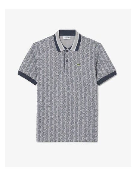 Lacoste Polo dal taglio classico in jacquard con monogramma