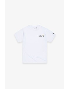 T-shirt Bianca con Ricamo Con tutte quelle Bollicine