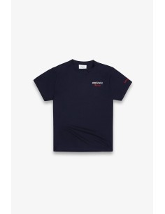 T-shirt Blu con Stampa e Ricamo Montecarlo