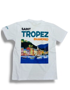T-shirt Verde Menta con Stampa e Ricamo St. Tropez 2