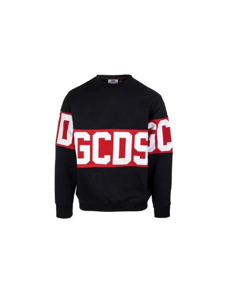 FELPA GCDS GIROCOLLO NERA/ROSSA