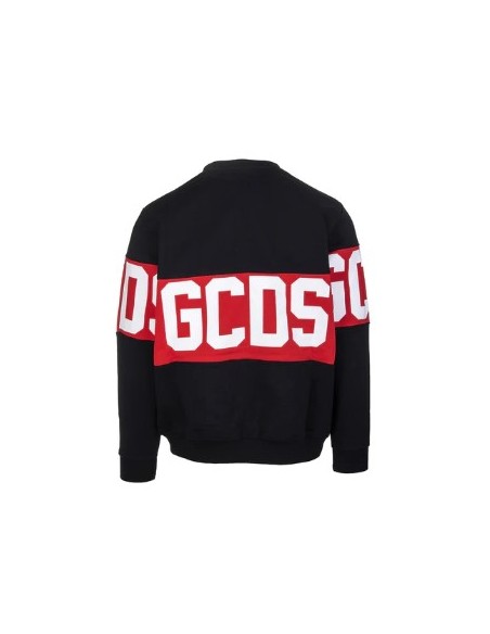 FELPA GCDS GIROCOLLO NERA/ROSSA