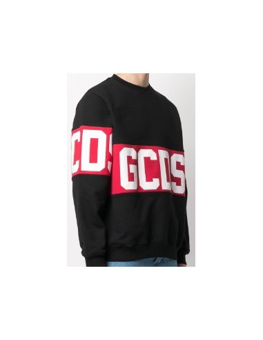 FELPA GCDS GIROCOLLO NERA/ROSSA