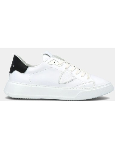 Philippe Model Paris Sneakers Uomo In Pelle  Modello Temple  Low Bianco/Nero