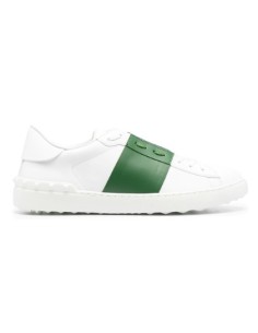 Valentino Garvani Open Sneakers In Vitello Bianco Fascia...
