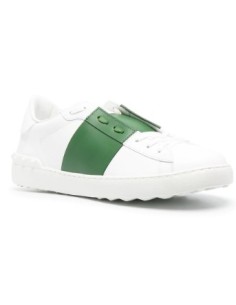 Valentino Garvani Open Sneakers In Vitello Bianco Fascia... 2