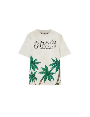 T-SHIRT PALM ANGELS palms and skull vint tee