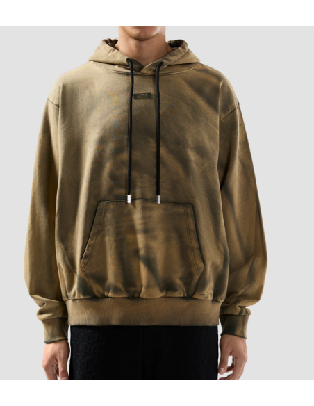 GCDS Felpa con cappuccio solarizzata con logo patch