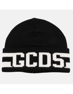 GCDS Beanie bianco e nero 2