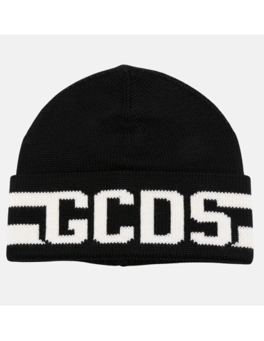 GCDS Beanie bianco e nero