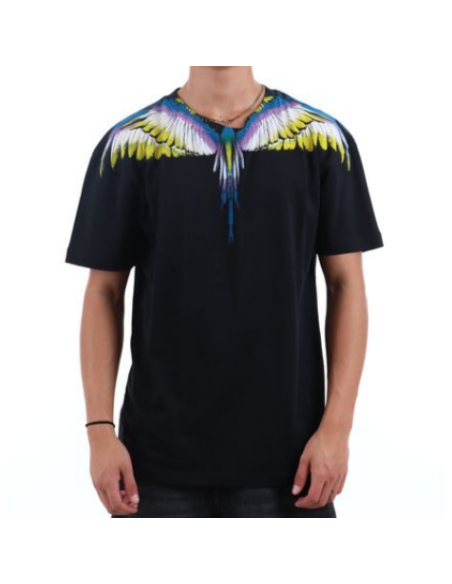 T-Shirt Uomo Marcelo Burlon County of Milan F5CAMATH029 – Nera e bianca