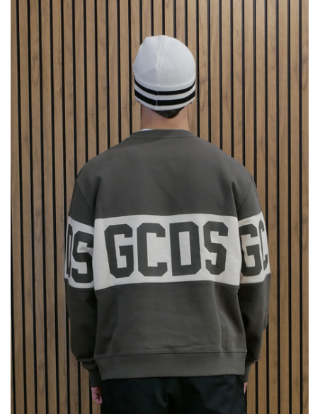 Felpa Girocollo Gcds con banda bianca