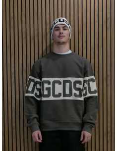 Felpa Girocollo Gcds con banda bianca