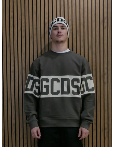 Felpa Girocollo Gcds con banda bianca