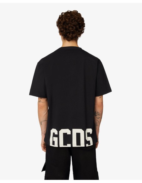 GCDS T-shirt regular con logo sul retro