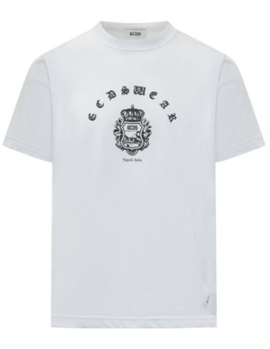 GCDS T-Shirt Stemma Optic White