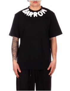 T-shirt Unisex BARROW Black white girocollo
