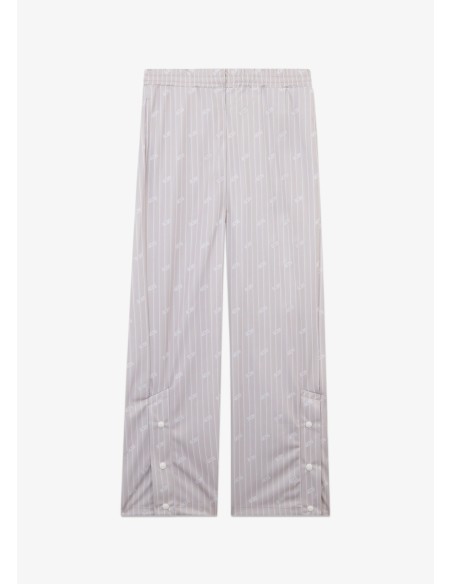 GCDS Pantaloni track gessati con logo all over