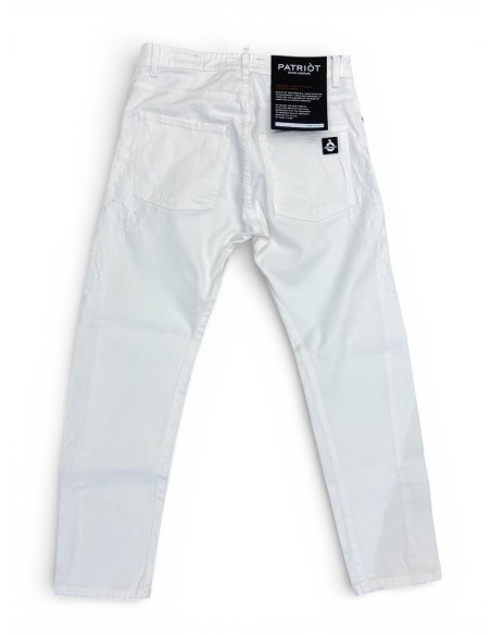 Jeans Patriòt Denim Couture: Modello Slim-Fit con Lavaggio Distressed