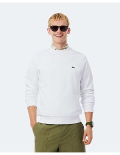 Felpa Lacoste Girocollo Classic Fit Bianca