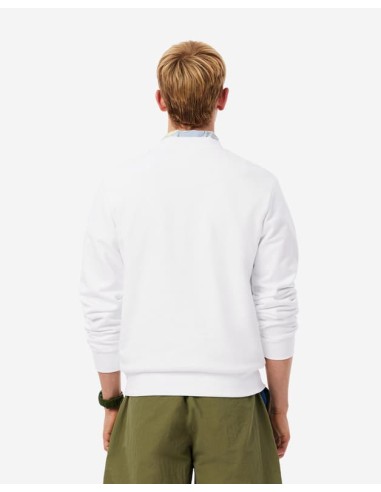 Felpa Lacoste Girocollo Classic Fit Bianca