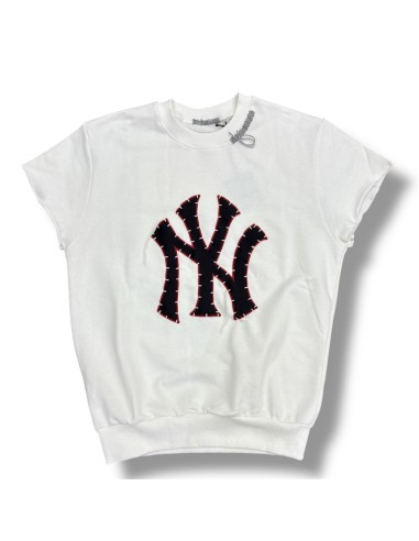 Felpa Smanicata Botega "NY" Custom Patchwork