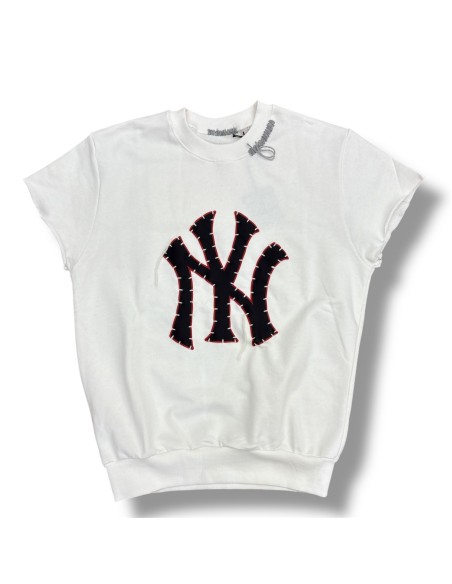 Felpa Smanicata Botega "NY" Custom Patchwork