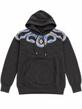 Felpa County of Milan Serpente Blu-Nero Su Collo Hoodie Uomo F6CMMAHS089