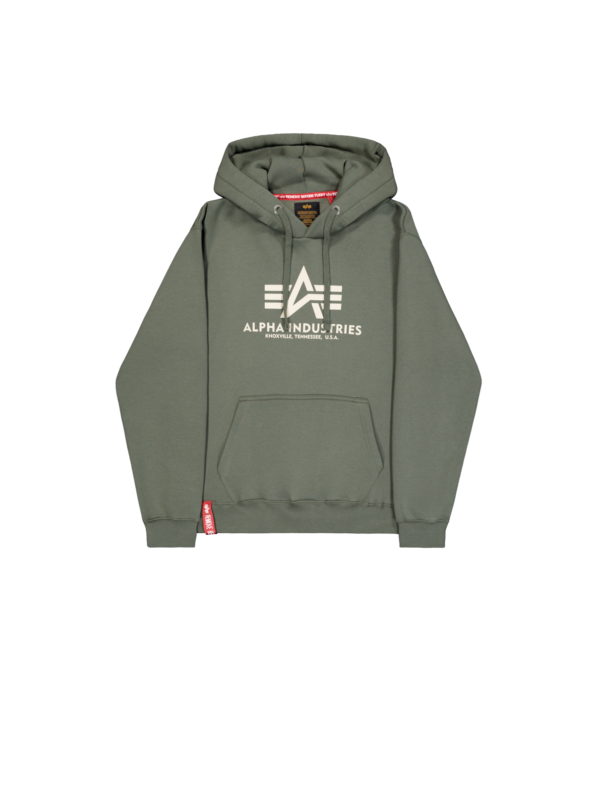Alpha Industries Basic Big Logo Hoodie vintage green