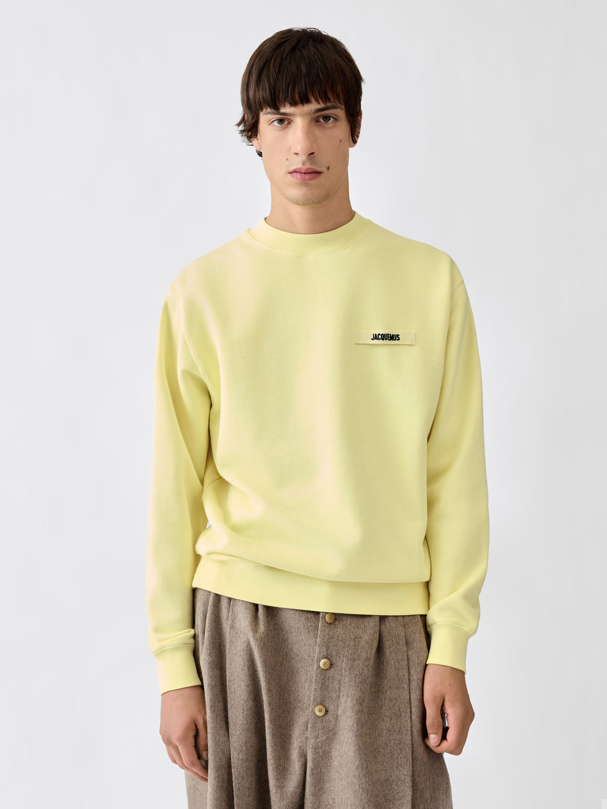 Jacquemus Felpa in gros-grain gialla