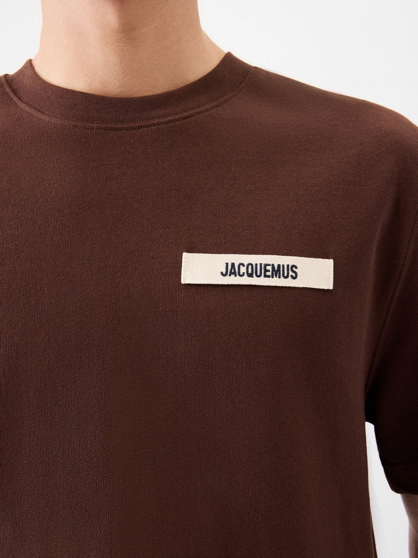 T-shirt Gros Grain T-shirt con logo in gros-grain brown