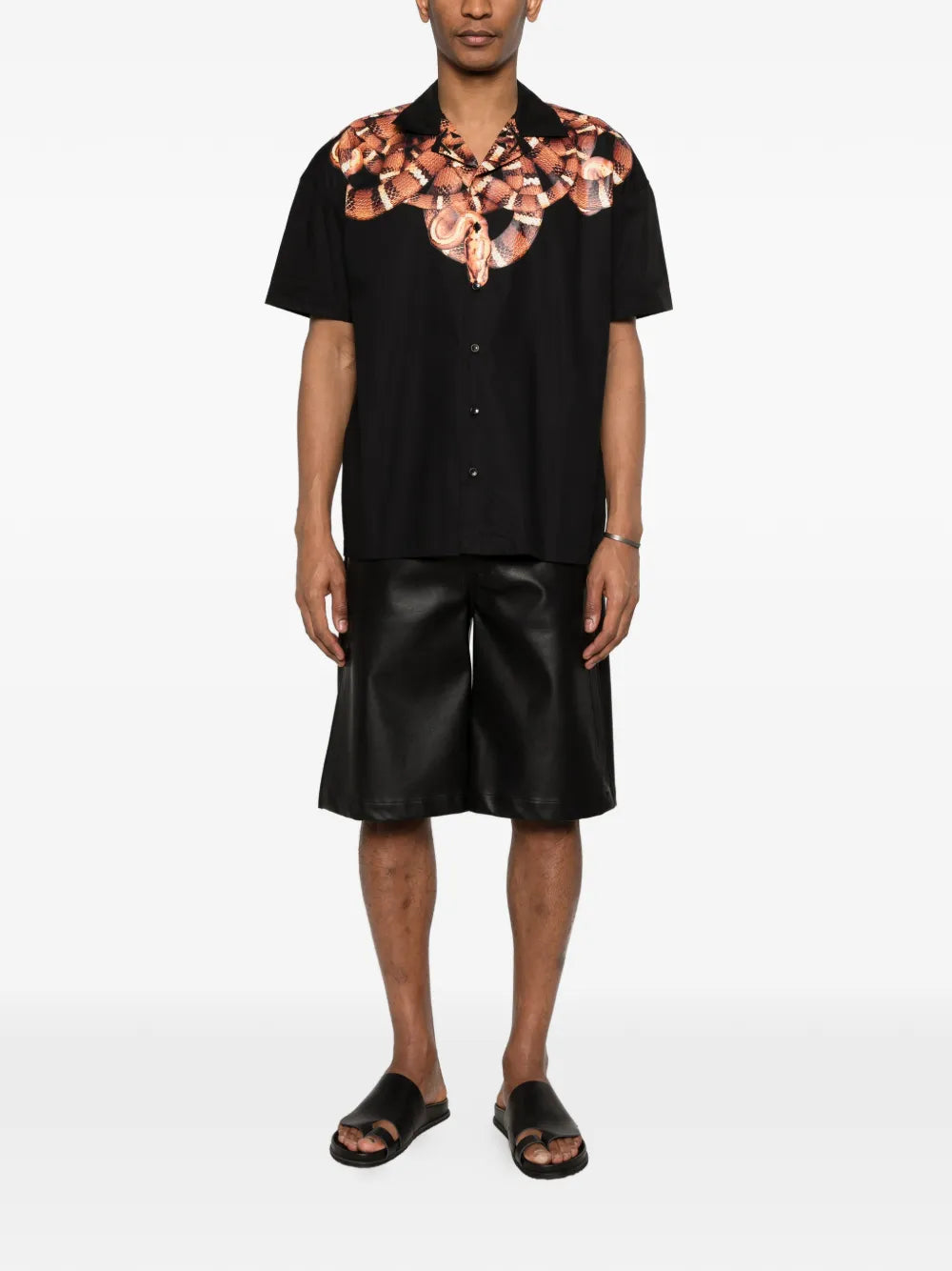 County of Milan Camicia con stampa serpente S6CMMASI059 Nera
