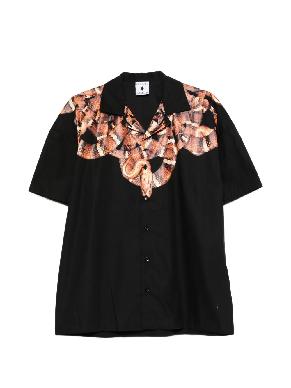 County of Milan Camicia con stampa serpente S6CMMASI059 Nera
