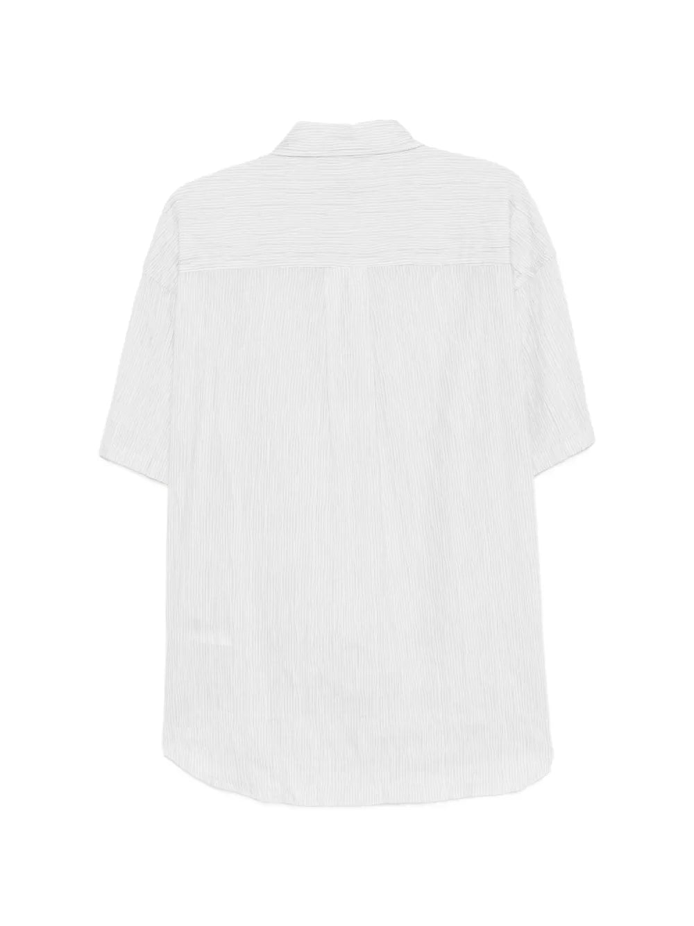 AMISH CAMICIA DROPPED IN COTONE CRINCKLE A RIGHE