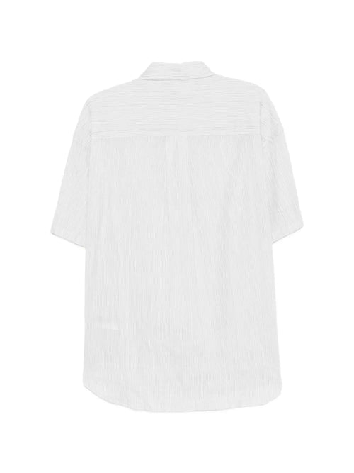 AMISH CAMICIA DROPPED IN COTONE CRINCKLE A RIGHE