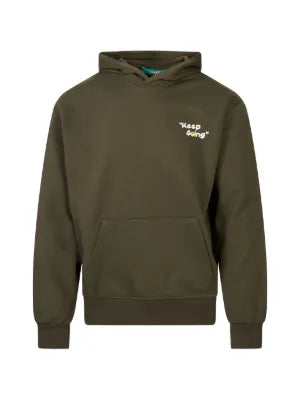 Barrow Felpa con stampa "Keep Going" - Verde F6BWUAHS044 082