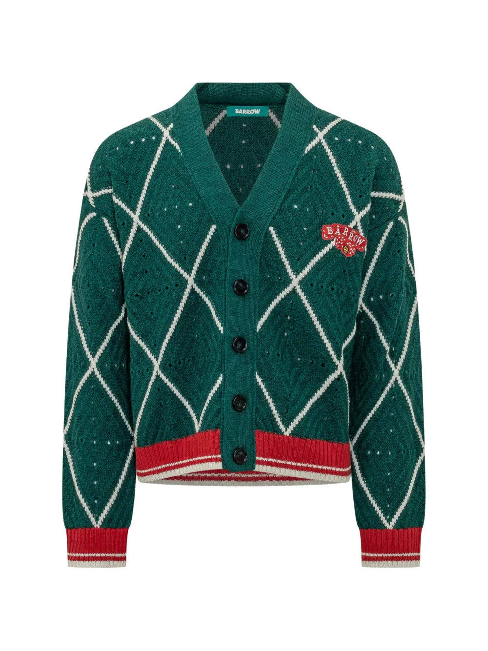 BARROW Cardigan a rombi con logo F6BWUACA037