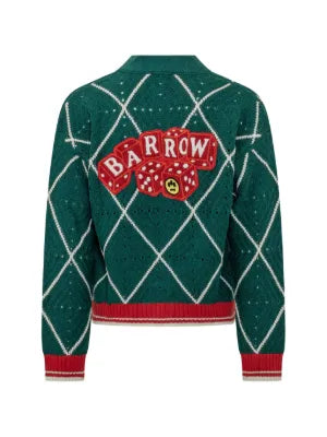 BARROW Cardigan a rombi con logo F6BWUACA037