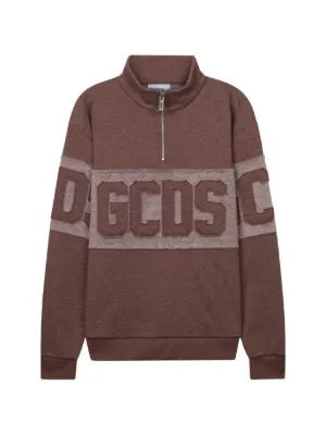 GCDS Felpa con logo e mezza zip C2MWQE005F169
