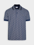 Lacoste Polo monogram - dark blue/off-white