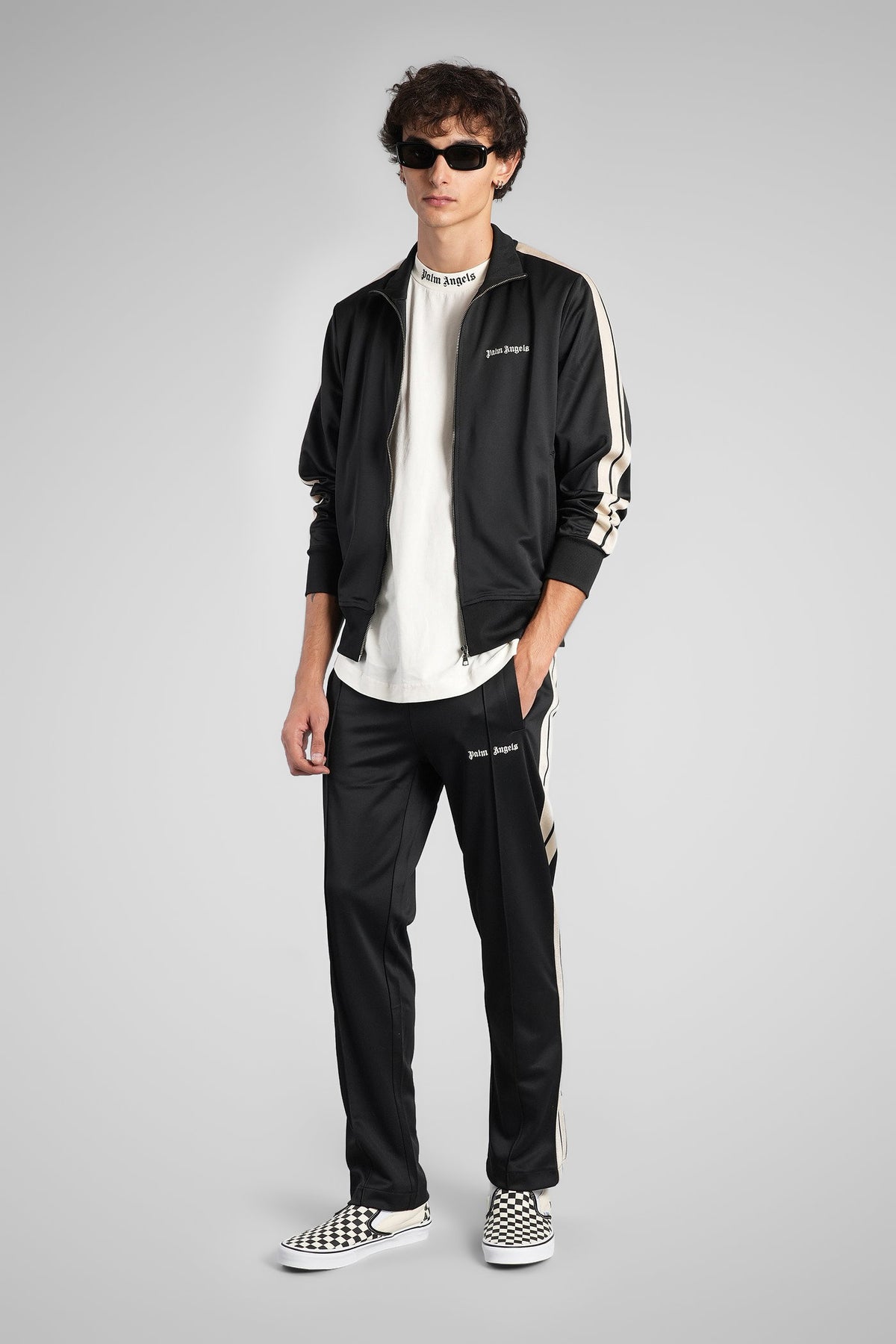 Palm Angels PANTALONE IN POLIESTERE NERO