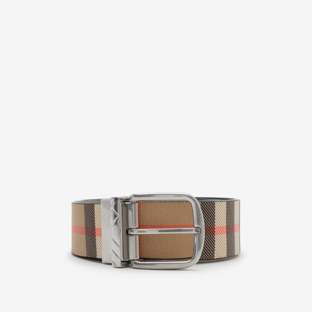 BURBERRY Cintura reversibile con fibbia Check