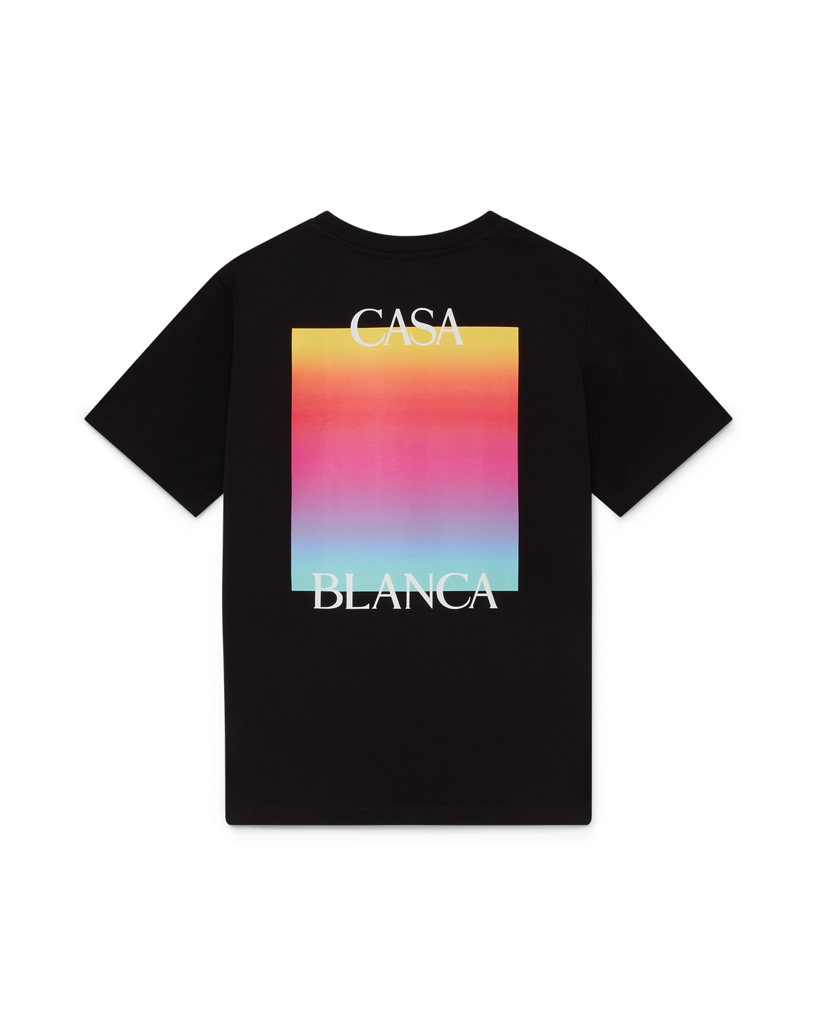 Casablanca Paris Gradient Square Logo Short Sleeve T-Shirt in Black