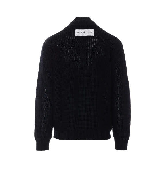 AMISH Heavy knit zip maglione nera